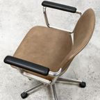 Vintage Castelli Bureaustoel, Opnieuw Bekleed Met Leer. thumbnail 4