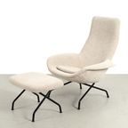 Vintage Asko Lounge Fauteuil Met Hocker 67610 thumbnail 2