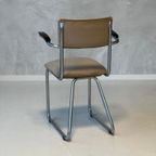 Ahrend Eetkamerstoel Vintage Sledestoel Buisframestoel Beige thumbnail 5