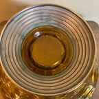 Amber Kleurige Glazen Schaal Fruitschaal Art Deco 1930 Frans thumbnail 8