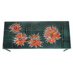 Grote Keramische Tegeltafel Adri Design Oranje Abstract Bloem 109Cm thumbnail 9