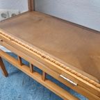 Licht Houten Antiek Theekastje Vitrine Wijntafel Kastje thumbnail 11