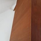 Vintage Deens Vakken Kastje Boeken Teak Hout Fineer thumbnail 8