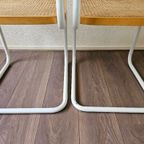 2 Cesca Beuken Stoelen Met Wit Buisframe Marcel Breuer thumbnail 9