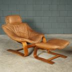 ‘kroken’ Fauteuil Met Hocker – Ake Fribyter – Nelo Möbel – Jaren 70 thumbnail 10