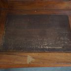 Antieke Houten Bank Met Een Hoge Rug En Leuke Details Uit Eind 19e/ Begin 20e Eeuw thumbnail 16