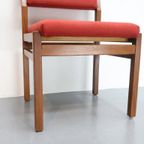 Set Van 4 Vintage Stoelen Pastoe Sa07 Rood thumbnail 7