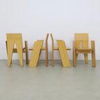 4X Architectural Chair, One-Off By Dutch Architect Kees Doornenbal, 1990S thumbnail 12