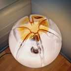 Mazzega Vloerlamp In Verchroomd Metaal En Glas, Jaren 60-70 thumbnail 10