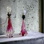 Vintage Pink Murano Lampenvoet / Tafellamp thumbnail 2