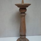 Grote Blank Eiken Kerk Kandelaar, Kaarsenstandaard thumbnail 3