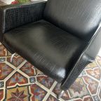 Mid-century Fauteuil 🖤 Zwarte Skai thumbnail 8