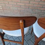 Set 2 Vintage Stoelen Nieuw Bekleed Teddy Deense Stoelen thumbnail 3