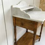 Antiek Wastafel Kastje Brocante Kaptafel Wasmeubel thumbnail 9