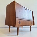 Small Danish Bar Cabinet In Teak Veneer thumbnail 16