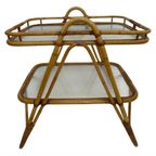 Vintage Rotan Tafel Bijzettafel Rohe Noordwolde Jaren 60 thumbnail 2