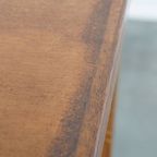 Uniek En Antiek Eikenhouten Art Deco Bureau Uit Begin 20e Eeuw In Amsterdamse School Stijl thumbnail 13