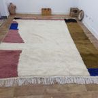Handgeweven Marokkaanse Berber Tapijt - Kleurrijk Modern Blokpatroon (300X250 Cm) thumbnail 9