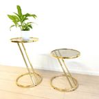 Vintage Bijzettafel Hollywood Regency Goud Messing Kleur thumbnail 5