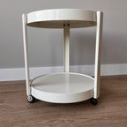 Jaren 70 Italiaanse Space Age Mobiele Bar. Mid Century Trolly, Bijzettafel Of Salontafel. thumbnail 2