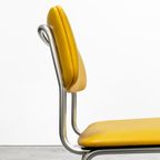Vintage Gispen 1231 Stoelen, Opnieuw Bekleed Met Leer. thumbnail 9