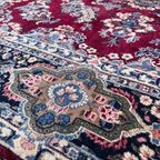 Xl Perzisch Kerman Vloerkleed Handgeknoopt 270X365Cm Vintage Tapijt - Rood Blauw Roze - Reliving thumbnail 14