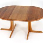 Ronde Massief Teak Deense 1x Verlengbare Eettafel 'kalundborg' Vintage thumbnail 18