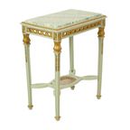 Antieke Vergulde Bijzettafel Console Groen Marmer Louis Xvi thumbnail 18