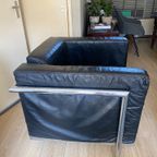 Vintage Leren Bankstel (fauteuil + 2zits Bank) thumbnail 5