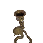 Vintage Messing Cobra Kandelaar thumbnail 6