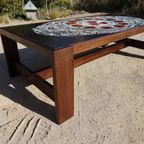 Midcentury Wenge Salontafel Met Tegels Van Belarti, België 1970S thumbnail 9