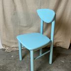 5x Vintage Grenen Keuken Stoelen, Nieuwe Gelakt, Daumiller Style thumbnail 24