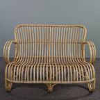 Vintage Rotan Belse 8, 2 Zits Bank, Dutch Design, 1950 thumbnail 3