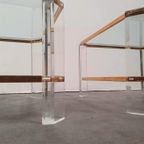 Hollywood Regency Messing Glas Tafel Set 70s thumbnail 8