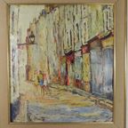 Schilderij Van Een Straat In (Waarschijnlijk) Parijs, Jaren 50 thumbnail 11