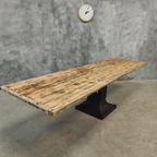 Antieke Industriële Tafel Xxl Eettafel 90 X 308 Cm thumbnail 16