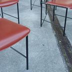 Set Van 4 Vintage Postmodern Leren Eetkamerstoelen thumbnail 10