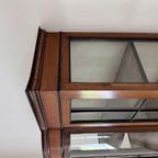 Antiek Engels Mahonie Vitrinekast Met 1 Deur, Met Bol Glas, 122 Cm Breed thumbnail 4