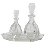 Artdeco Parfumflesjes Karafjes Set Kristal Met Dienblaadje 1920’s thumbnail 2