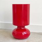 Vintage Ikea Lykta Rood Glazen Tafellamp - Mushroom thumbnail 2