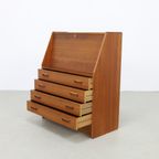 Vintage Deense Secretaire Ladekast Teak 1960 thumbnail 3