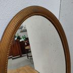Vintage Goudkleurige Hollywood Regency Barok Rococo Spiegel Schouwspiegel Ovaal. thumbnail 13