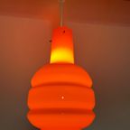 Vintage Opaline Oranje Hanglamp Jaren 60/70 Bajonet Fitting thumbnail 7