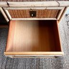 Rotan Bamboe Bureau Italiaans Design Vintage thumbnail 9