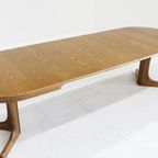 Vintage Deense Grote Ovalen Uitschuifbare Eettafel Xxl thumbnail 2