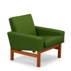 Deens Design Opnieuw Gestoffeerde Groene Ap34/1T Fauteuil Van Wegner, 1960S thumbnail 8