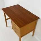 Scandinavisch Vintage Teak Fineren Bureau Veme thumbnail 7