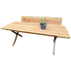 Prachtige Grote Boomstam Tuinset : Tuintafel En Bank 220 Cm thumbnail 2
