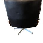 Vintage Zwart Lederen Fauteuil / Eenzit Andre Vandenbeuck thumbnail 13
