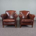 Set Van Twee Schapenleren Fauteuils/ Armchairs thumbnail 2